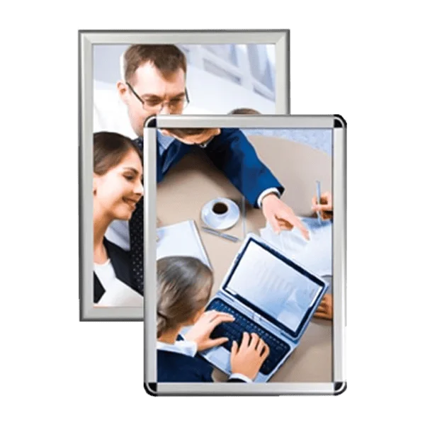 CADRE MURAL COIN ARRONDIS CHROME