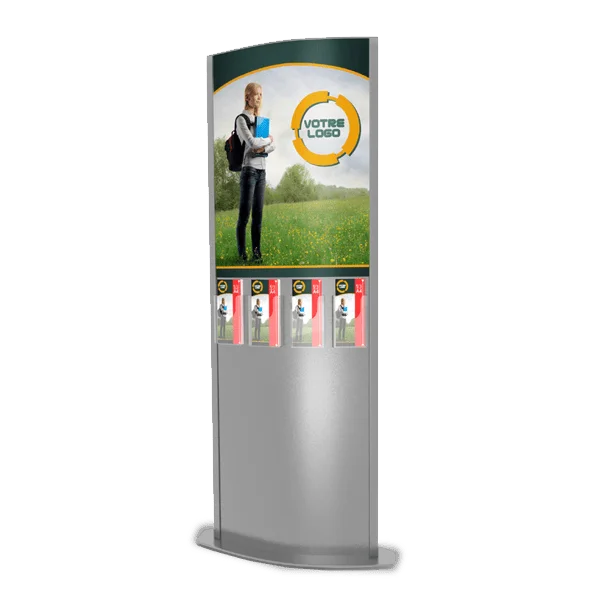 TOTEM NON LUMINEUX AVEC PORTE DÉPLIANT